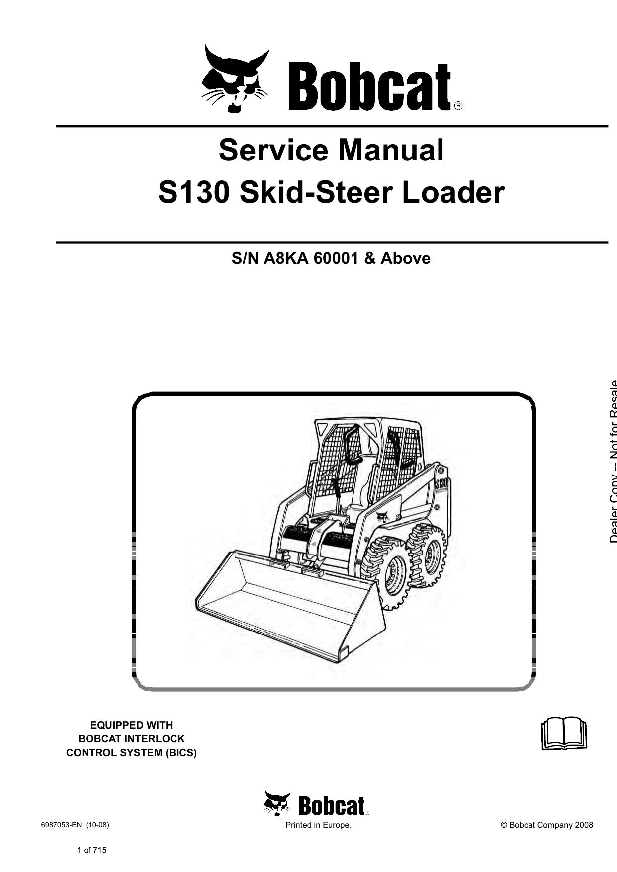 S130 Skid-Steer Loader Service Manual Bobcat 6